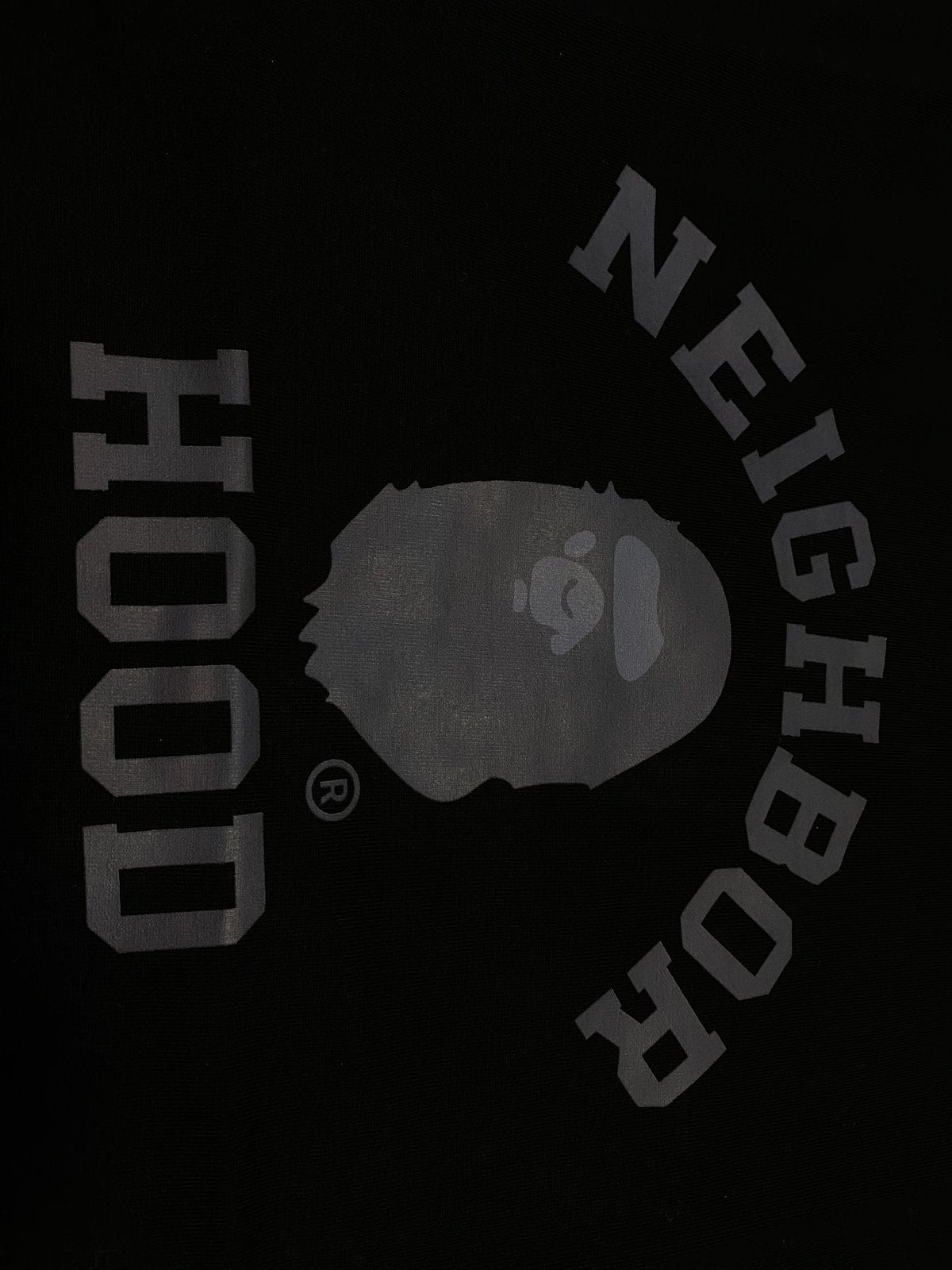 BAPE Neighborhood Hood Ape Head Graphic T-Shirt — detail