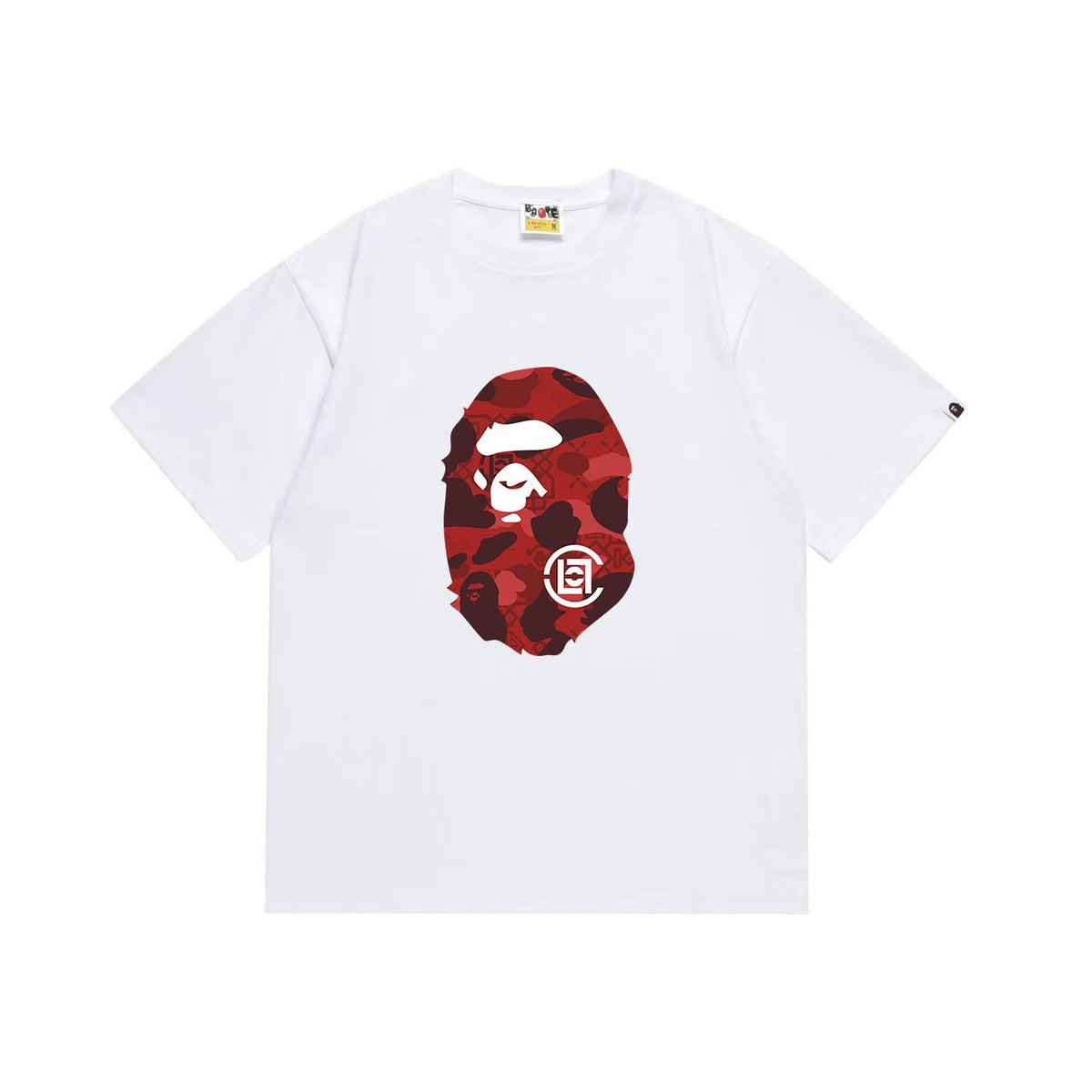 BAPE Red Camo Ape Head Graphic T-Shirt — front