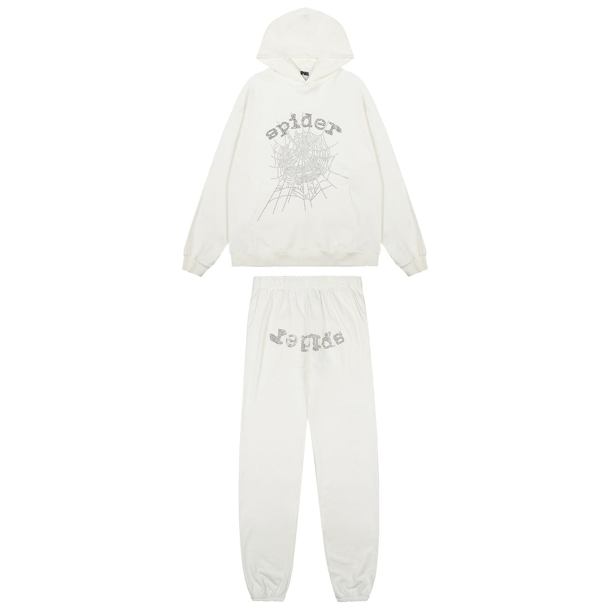 Sp5der Spider Web Graphic Hoodie & Sweatpants Set — front